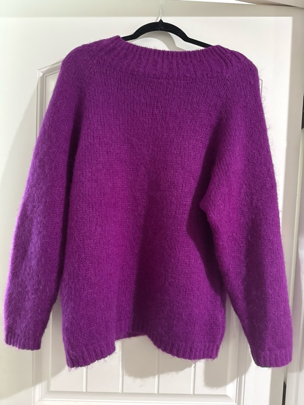 Women's Purple Crewneck Sweater - Picture 2 of 2